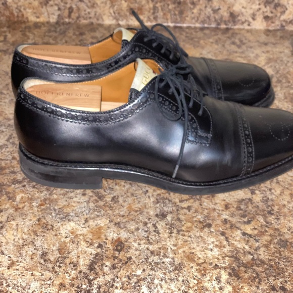 Gucci Black Brogue Lesther Lace up Men Flats size 9 - Picture 6 of 12